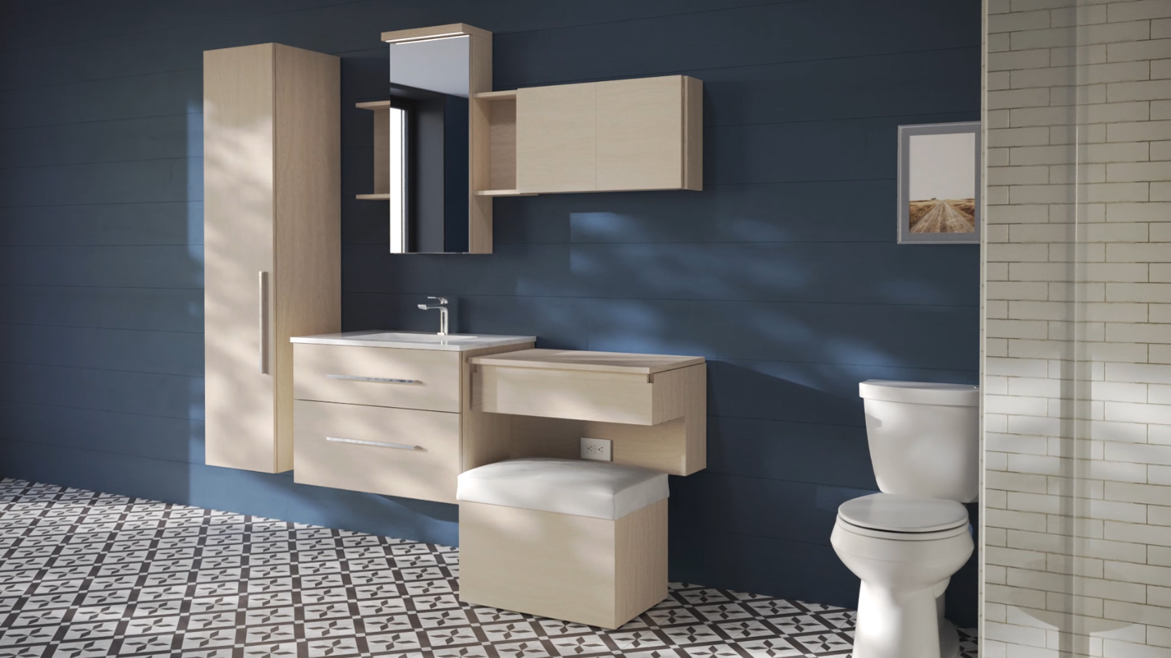 Cubik Axis coiffeuse ferme M 88 T Q TRA