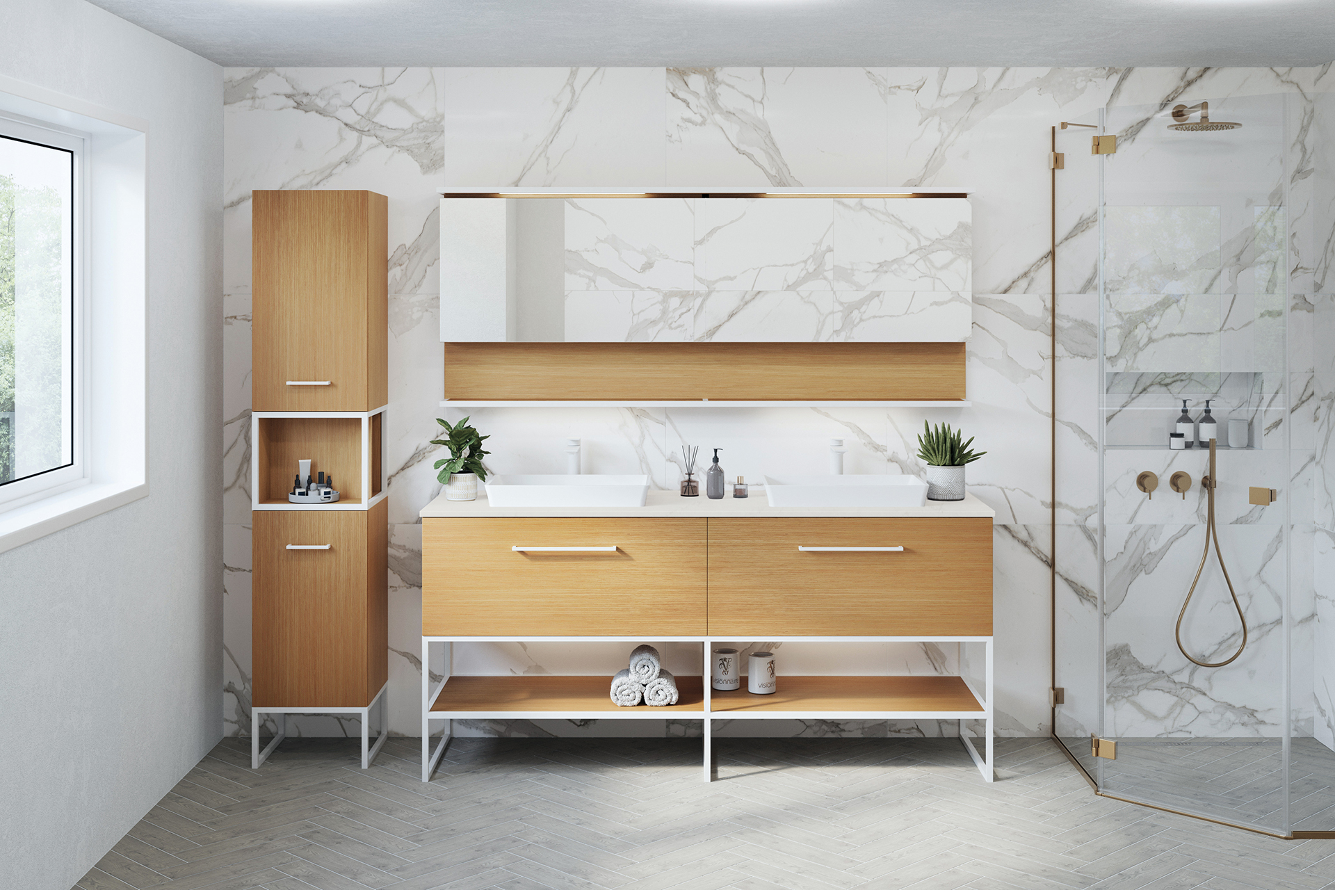 Fuzion blanc double vanity WPO 111 TC Q TRE RGB HR
