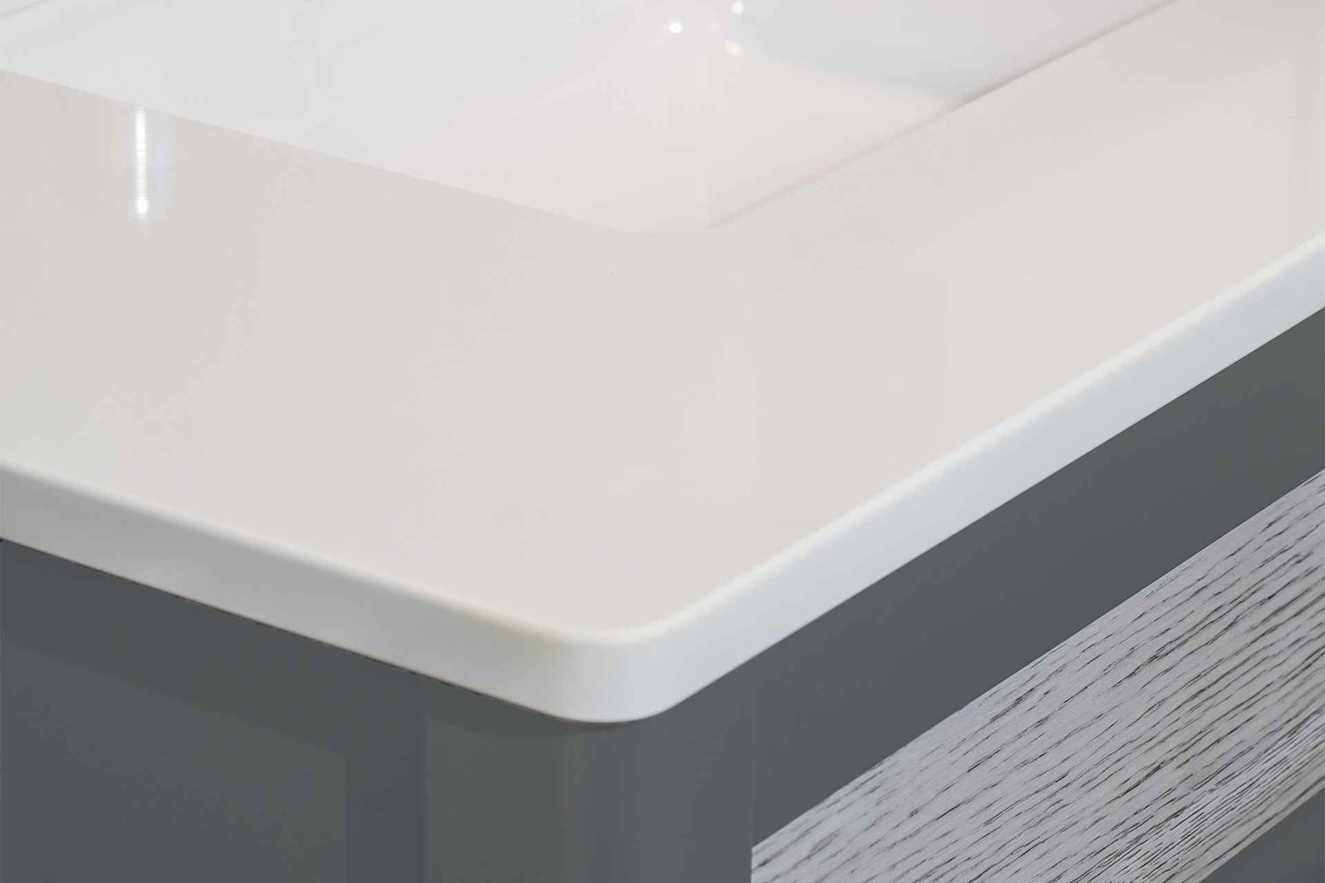 Quartz countertop rounded