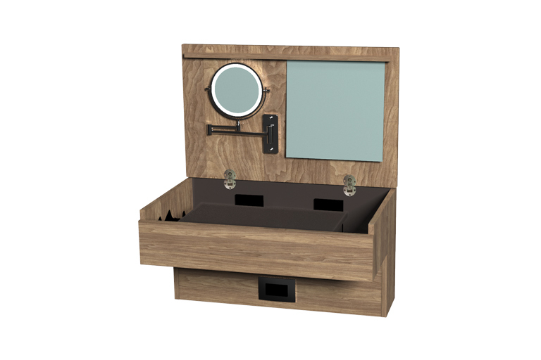Cubik Axis plus coiffeuse AM0 C4131 ouvert