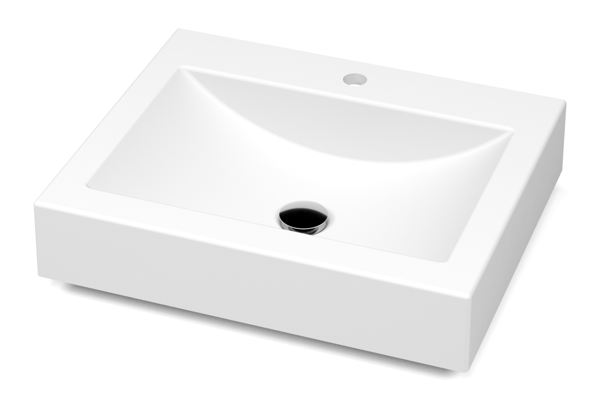 Lavabo encastre Pure Solid Delphes 24x19x4 DPS24194 angle