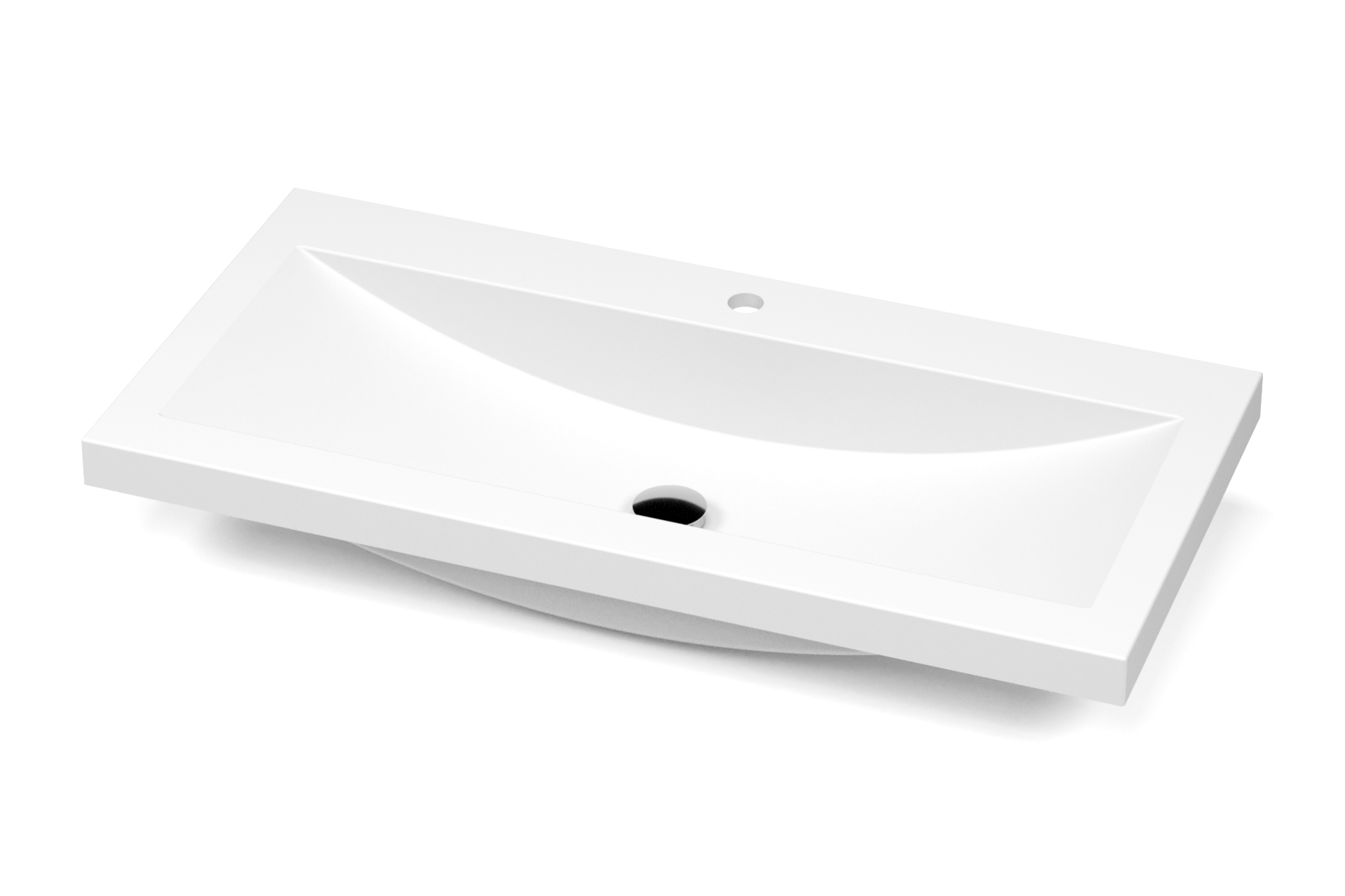 Lavabo encastre Pure Solid Delphes 39x19x2 XCDEE392 angle