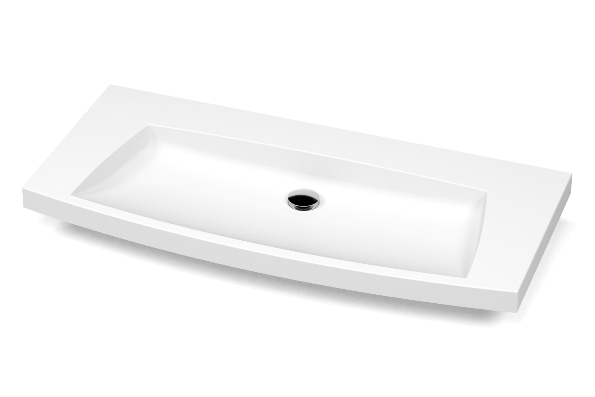 Lavabo encastre Pure Solid Smile 42x19x2 XCSEE42 C angle