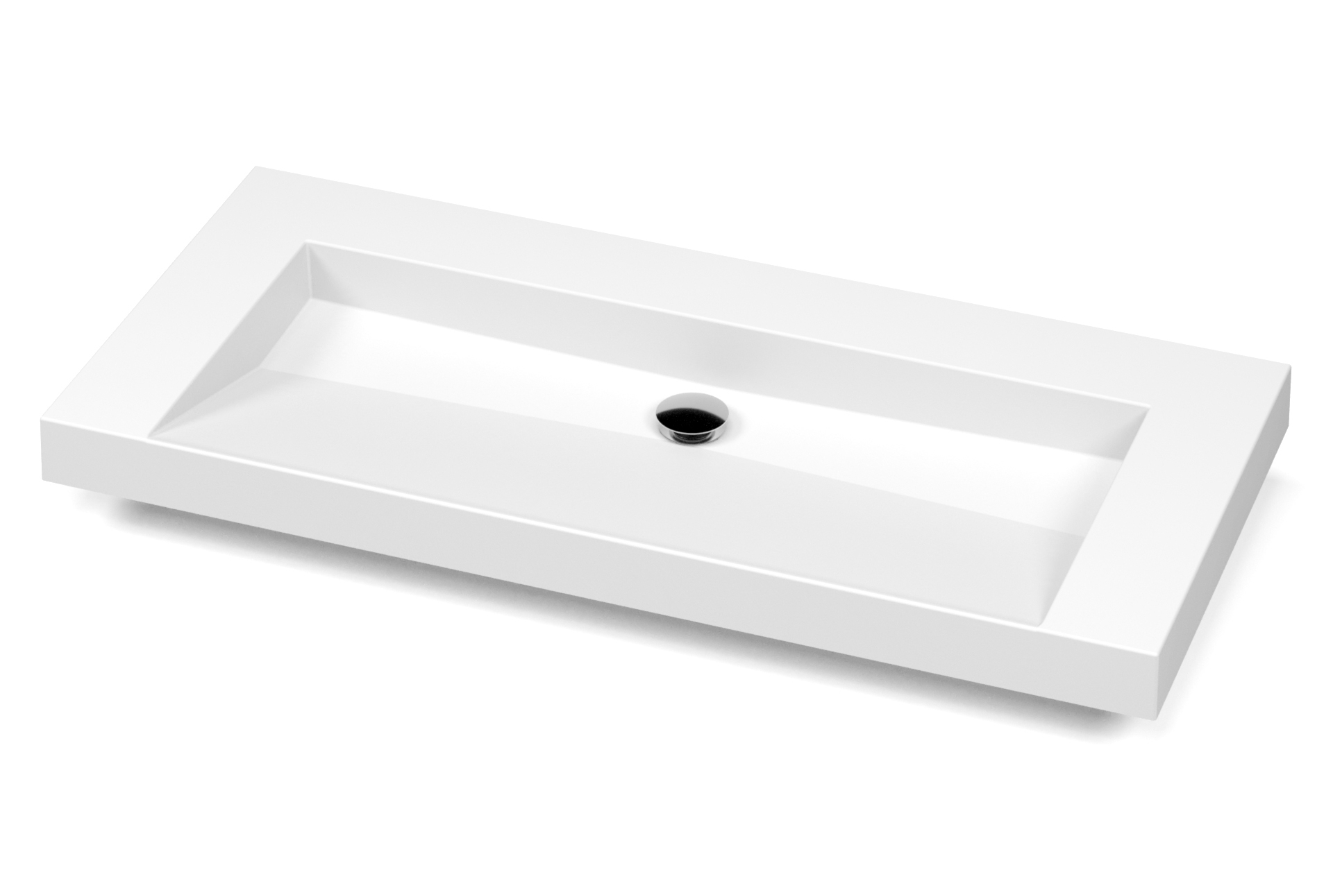 Lavabo encastre Pure Solid U 42x18x2 XCUEE42 C angle