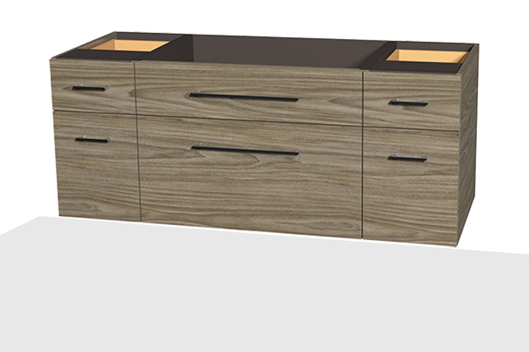 ★Vanio  ★ Contemporary centered vanity with double lateral drawers | Vanico