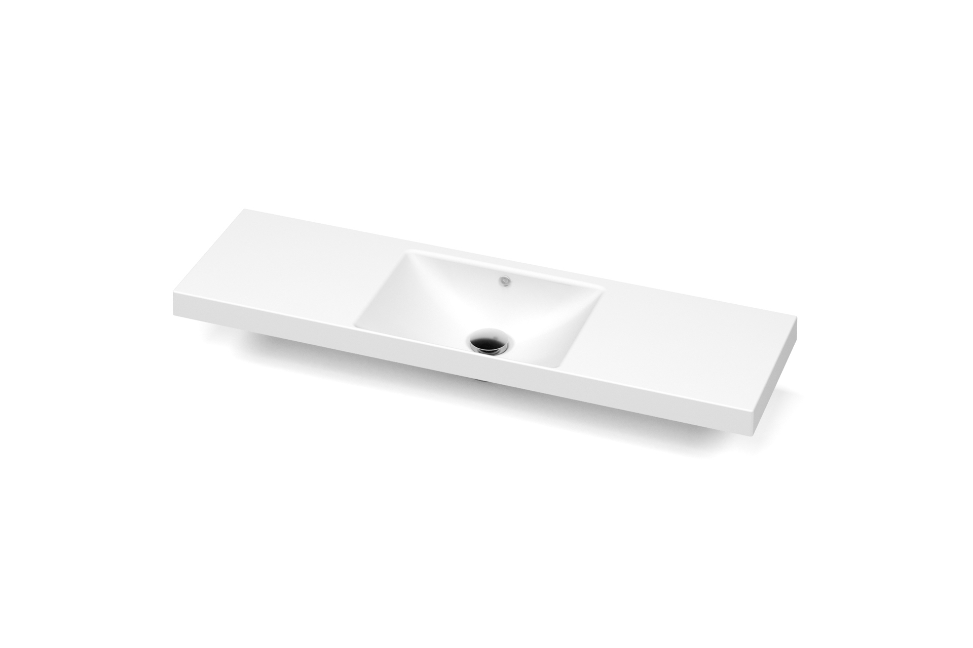 Plan lavabo Pure Solid Mini 12 2po centre MLOC3612 angle