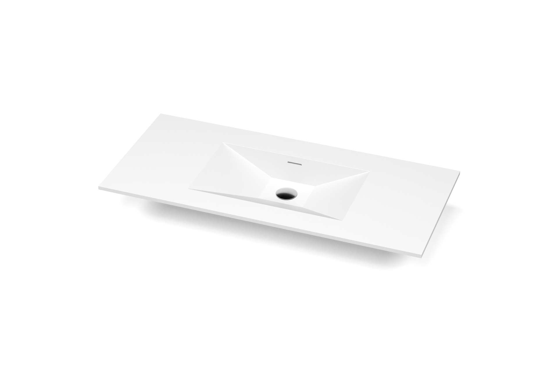 PLAZA 21 vanity top with overflow | Vanico-Maronyx