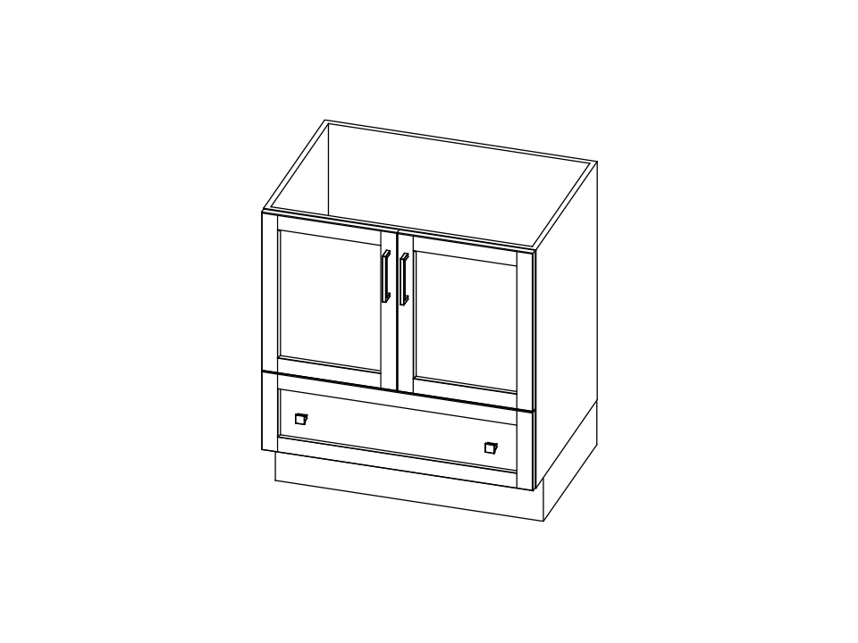 Essentia Trans Shaker meuble lavabo ES90 A504