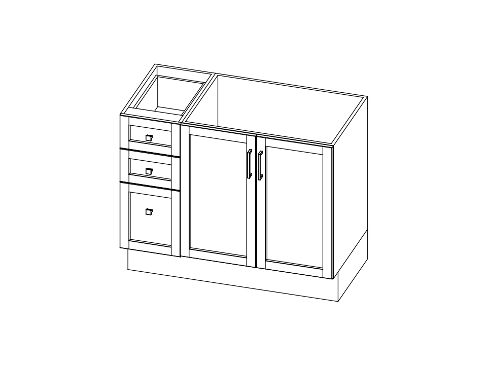 Essentia Trans Shaker meuble lavabo ES90 B112