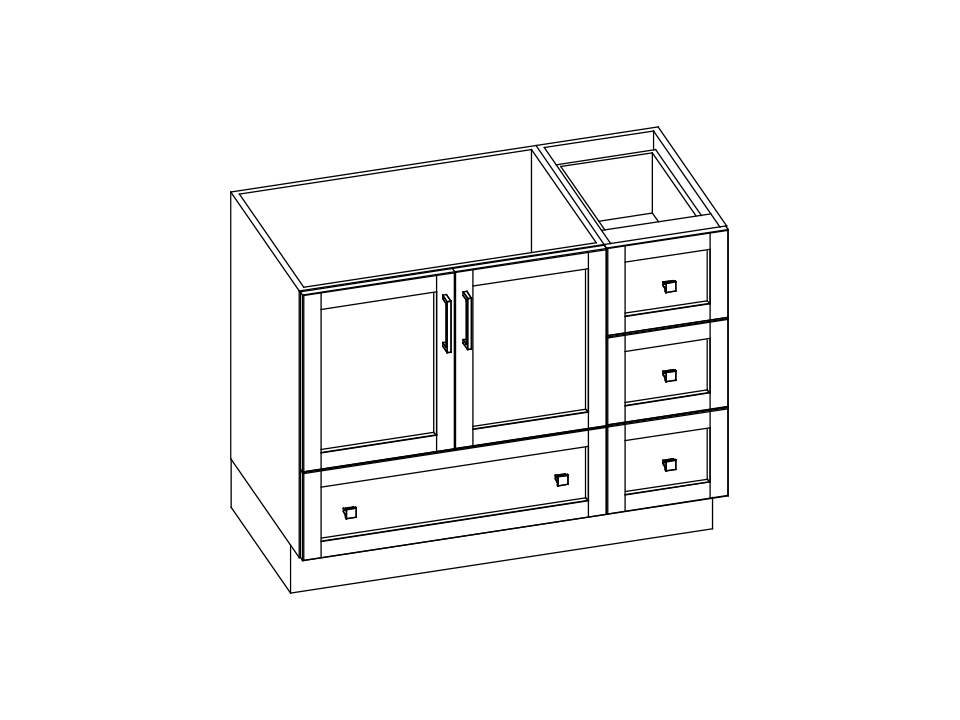 Essentia Trans Shaker meuble lavabo ES90 B583