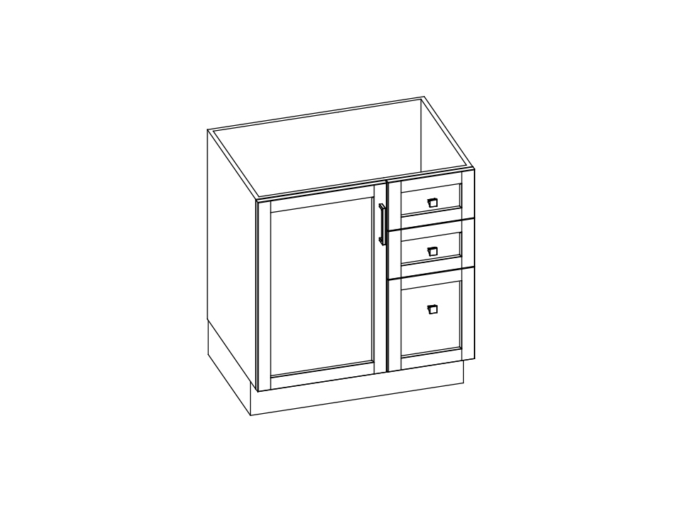 Essentia Trans Shaker meuble lavabo ES90 B955