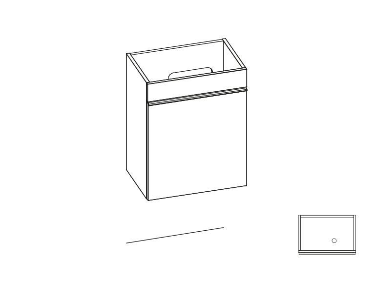 Mini 12 meuble lavabo M12 GA112