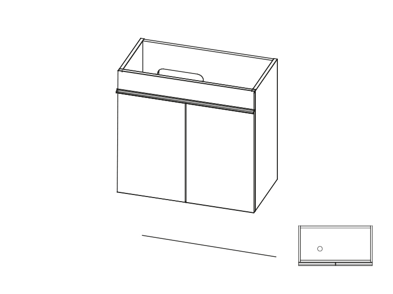 Mini 12 meuble lavabo M12 PA113
