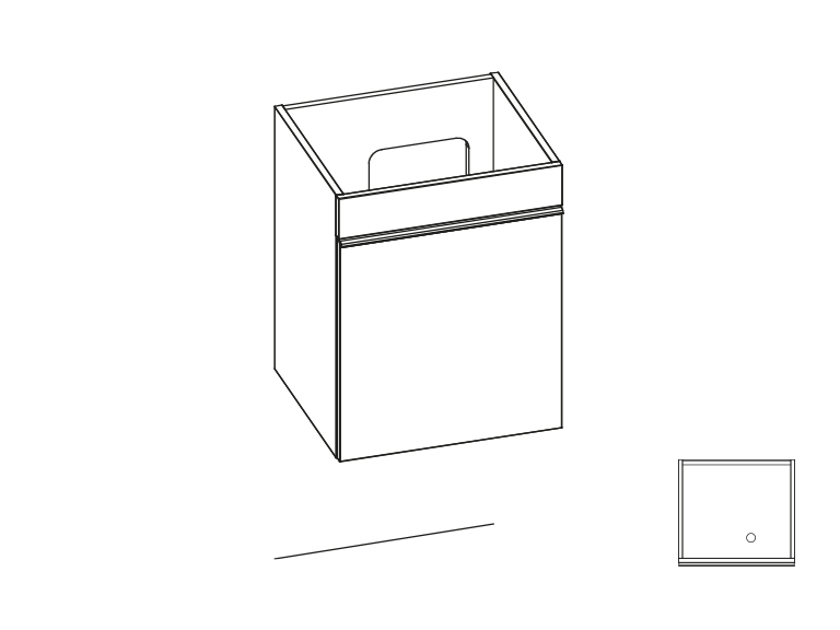Mini 16 meuble lavabo M16 GA112