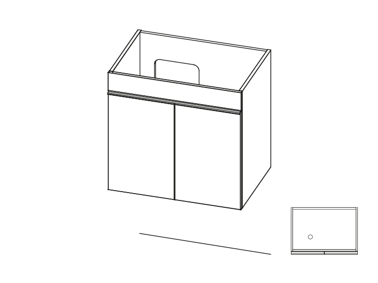 Mini 16 meuble lavabo M16 PA113