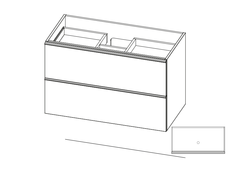 Mini 18 meuble lavabo M18 TA400