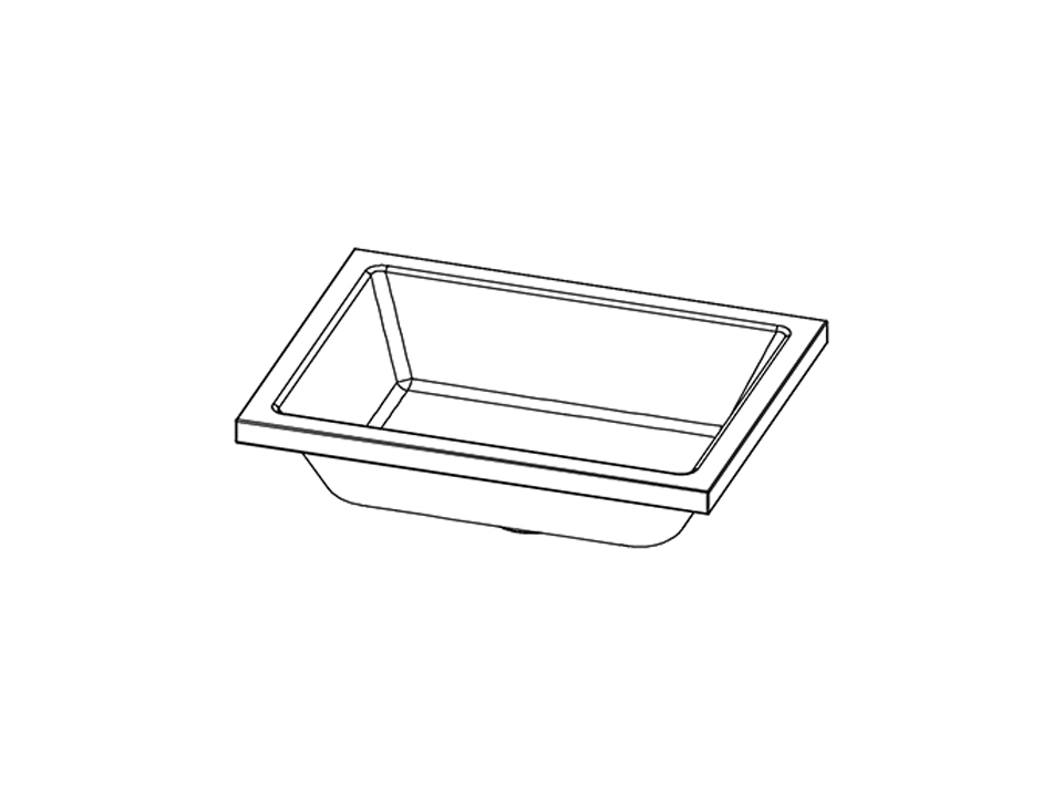 VERSA undermount sink in porcelain with overflow | Vanico-Maronyx